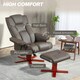 image 5 of HOMCOM Reclining Armchair with Footstool and Adjustable Backrest, Brown