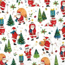 IHR Lunch Napkins Santas Look  33cm 3ply 20 Pack