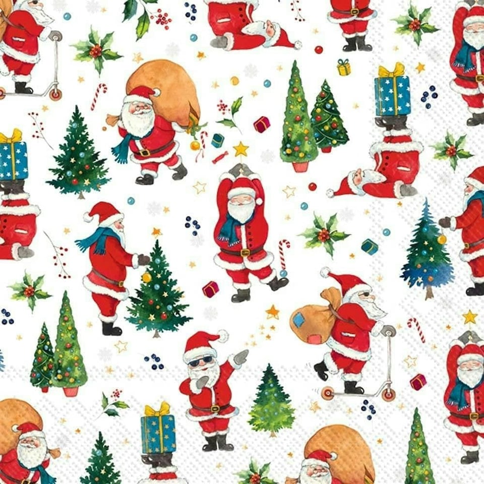 IHR Lunch Napkins Santas Look  33cm 3ply 20 Pack