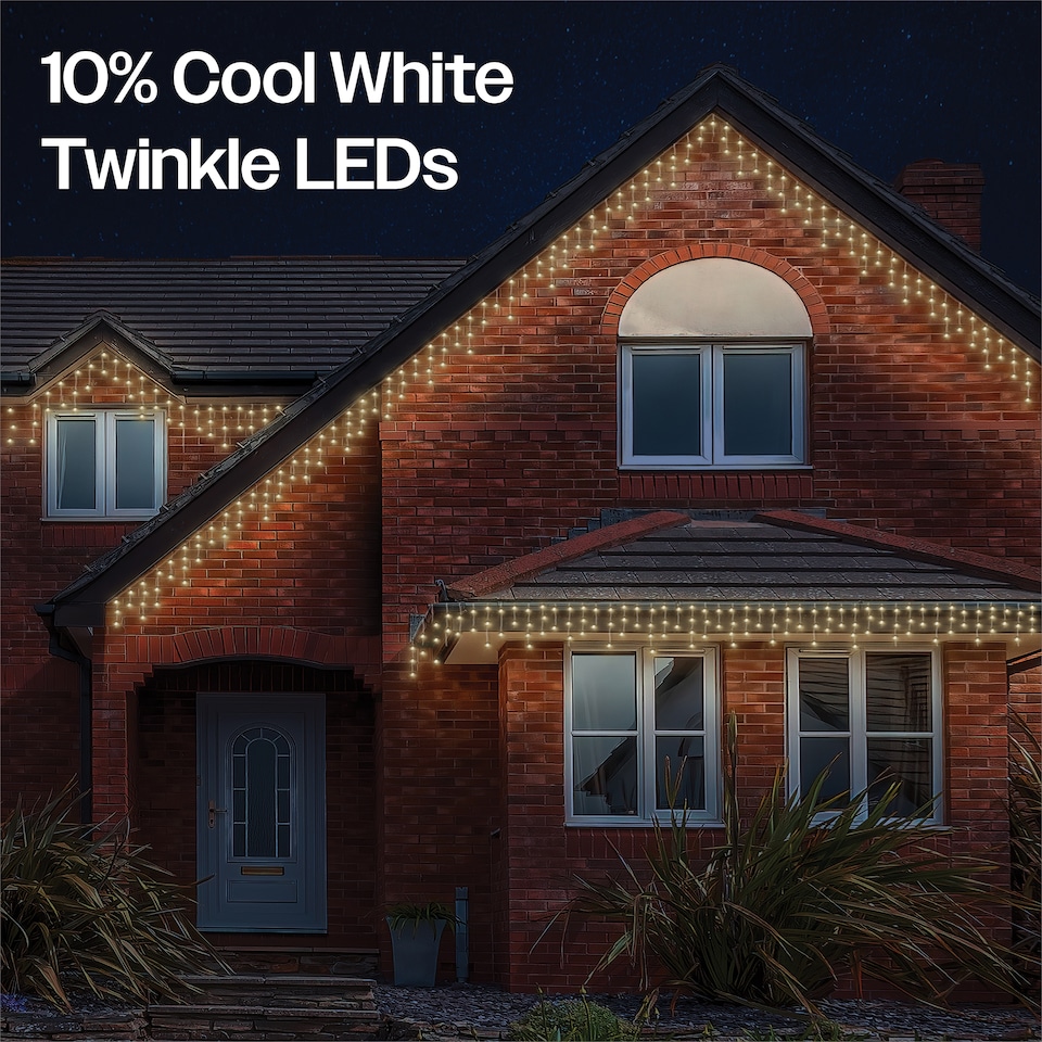 image 1 of Icicle lights White Rubber 60/40/20 Drop 10% 2M