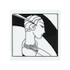 image 1 of Art Deco Woman Splash Back | White