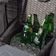 image 9 of Santorini U Shape Modular 10 Seat Rattan Sofa Set With Armrest Drinks Cooler & 2 Drinks Cooler Coffee Tables Grey | Grey
