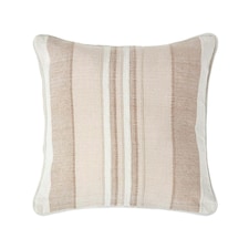 Homescapes Cotton Striped Beige Cushion Cover Morocco - 45 x 45 cm | Cream | Beige | 45 x 45 cm