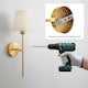 image 5 of Omniance Monaco Rechargeable Wireless Wall Lights with Remote | Clear | Satin Nickel
