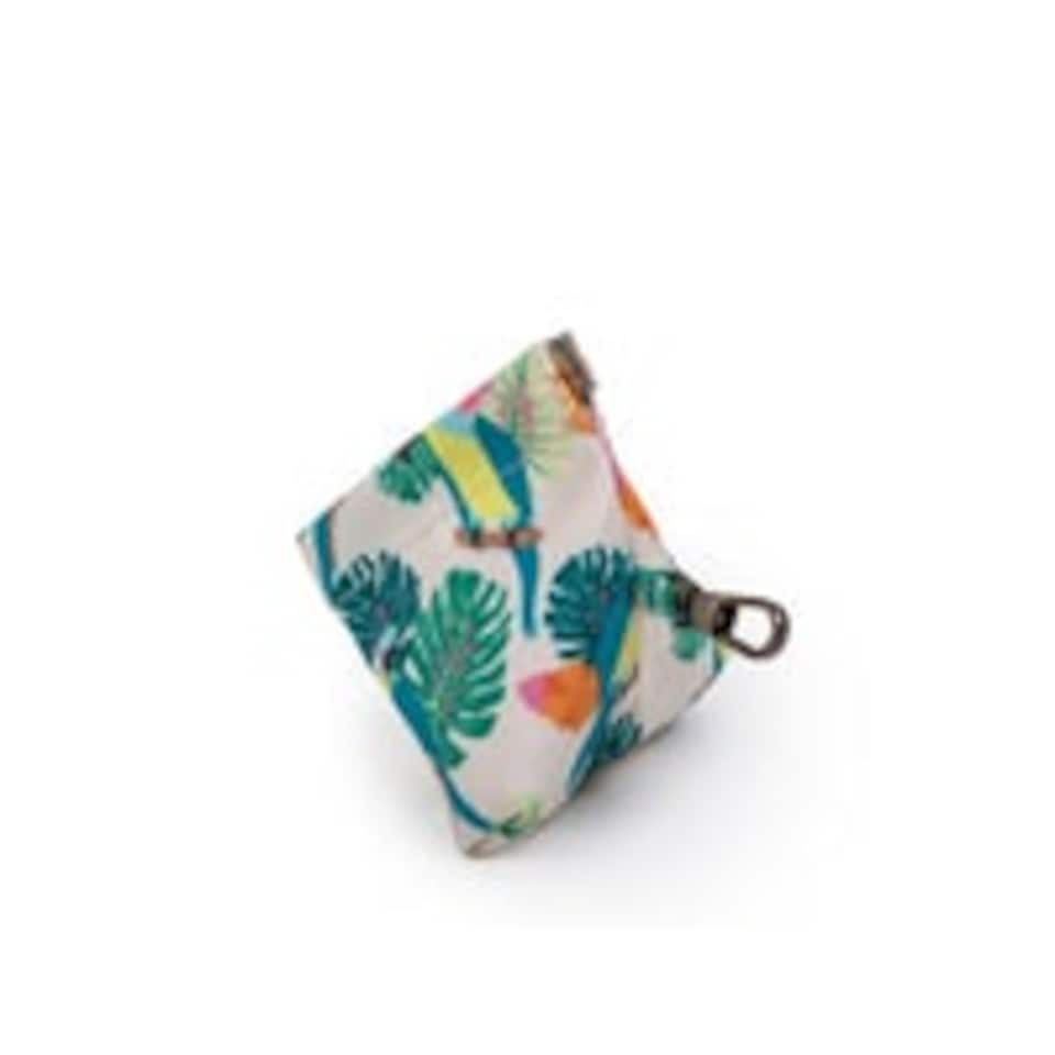 Pink Lining Pacifier Pouch - Parrot Cream