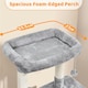 image 6 of Yaheetech Multilevel Plush Kitten Tree Condo Light Grey