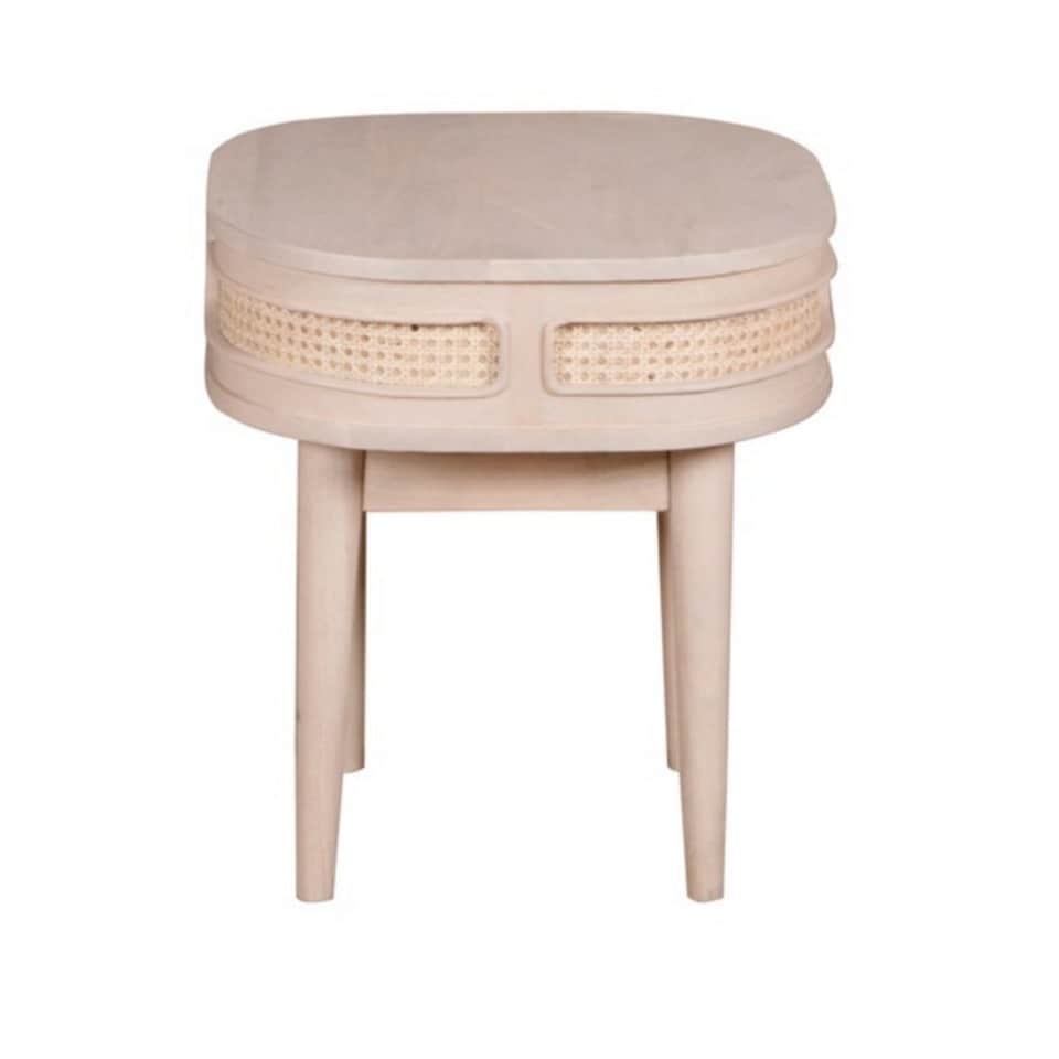 image 1 of Valencia Bedside Table - Cane & Mango Wood - L50 x W50 x H55 cm