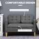 image 4 of HOMCOM Compact 2 Seater Sofa with Hidden Storage and Rubberwood Legs Grey