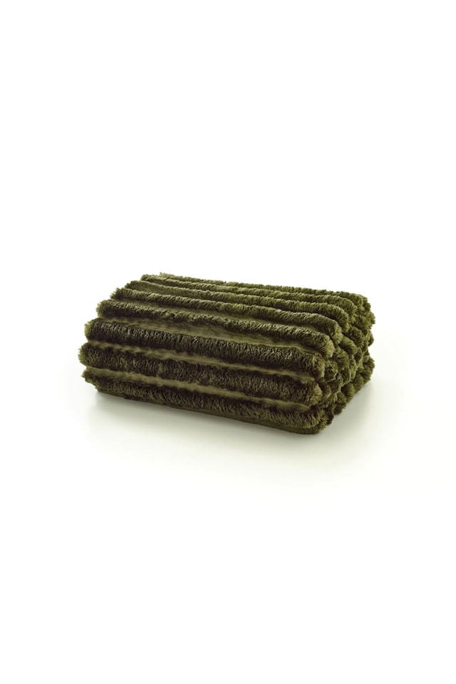 image 1 of Alnwick Supersoft Ribbed Throw Blanket, 140×180cm – Plush Cosy Sofa & Bed