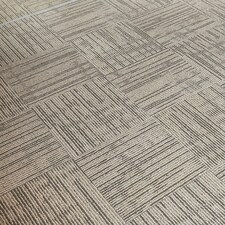 NOVECRAFTO Vinyl Floor Tiles Self Adhesive – 12x12in Peel and Stick Flooring with Beige Faux Carpet Effect – Durable & Easy to Clean for Any Room Brown | 3.72 sqm