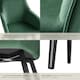 image 5 of Dining Chair Marilyn - with armrests, padded, velvet look, black steel legs - Set of 2 Green | Dark Green/Black
