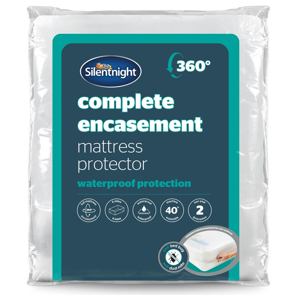 image 1 of Silentnight Waterproof Complete Mattress Encasement Protector White | King