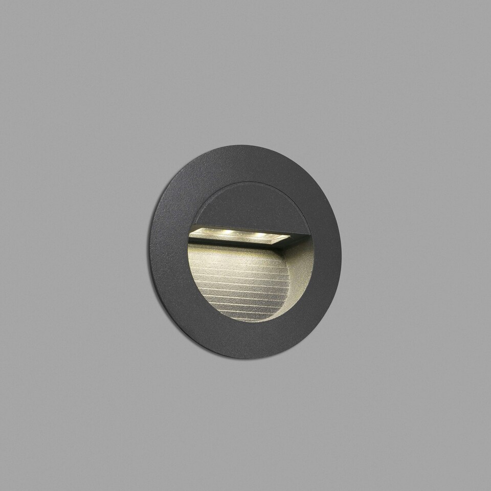 Mini LED Outdoor Recessed Wall Light Dark Grey IP44 Tesco Groceries