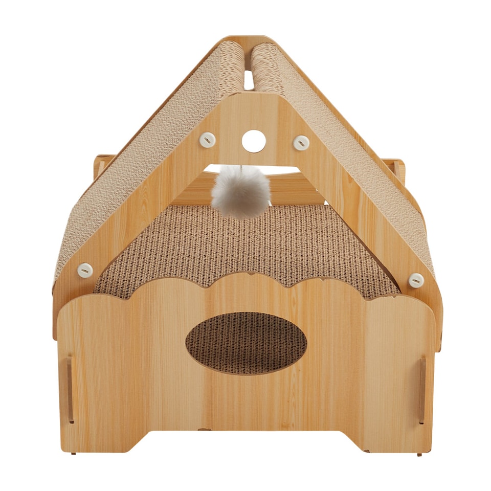 image 1 of Living and Home Cat Scratching Board Cat Bed with Toy Ball