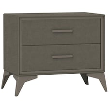 HOMCOM 2 Drawer Chest of Drawers, Fabric Dresser with Steel Frame, Brown