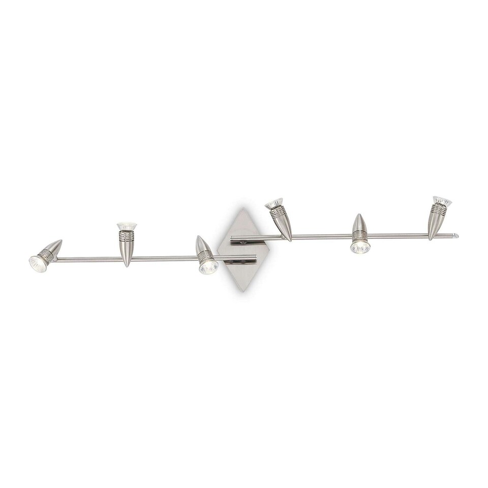 image 1 of Alfa 6 Light Adjustable Spotlight Bar Nickel, GU10