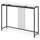 image 2 of COSTWAY 120cm Console Table Faux Marble Sofa Side End Table White Black
