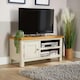 image 2 of Ramsgate Small TV Stand 1 Door Media Storage Cabinet Solid Wood Unit Home Grey Grey