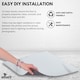 image 7 of NOVECRAFTO Vinyl Floor Tiles Self Adhesive – 18x18in Peel and Stick Waterproof Square Flooring for Kitchen, Bathroom & More – White Marble Design White | 2.09 sqm