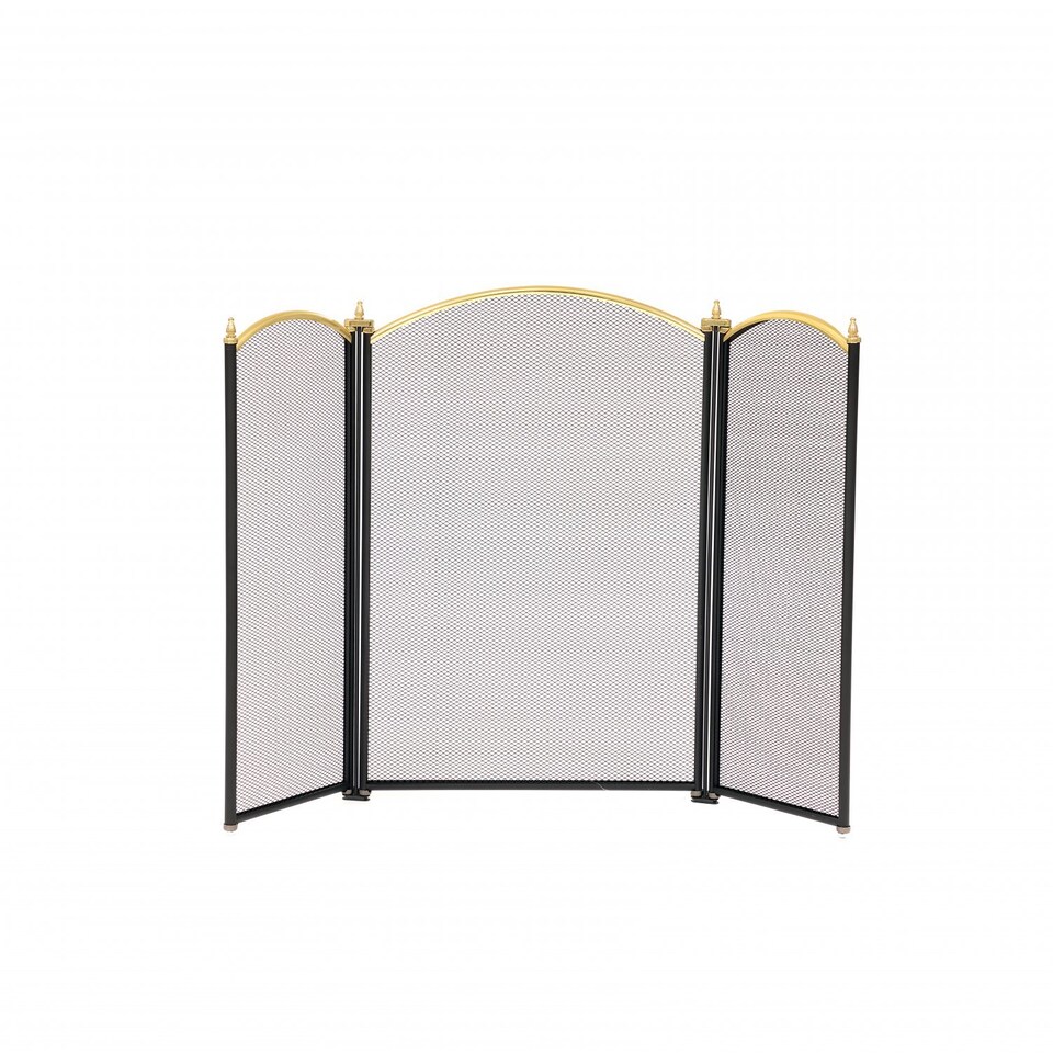 image 1 of Heavy Duty Steel 3 Panel Fire Screen Spark Guard