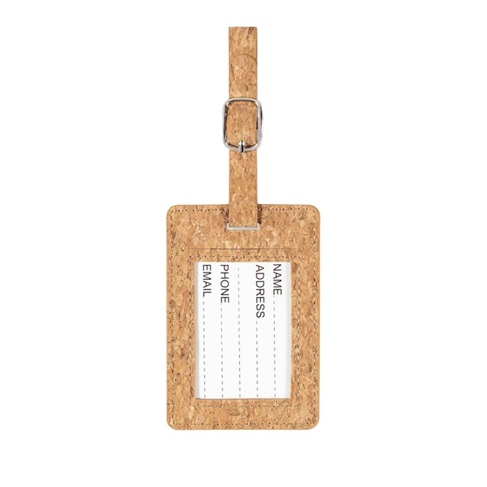 image 1 of MidOcean Coco Cork Luggage Tag - Beige - One Size Brown