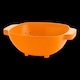 image 2 of Plastic Colander Sieve Mesh Food Pasta Rice Veg Washing Strainer Kitchen Basket | Orange | Orange