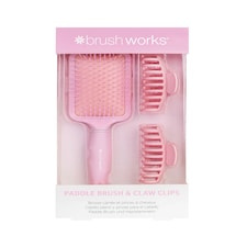 Brushworks Paddle Brush and Claw Clips