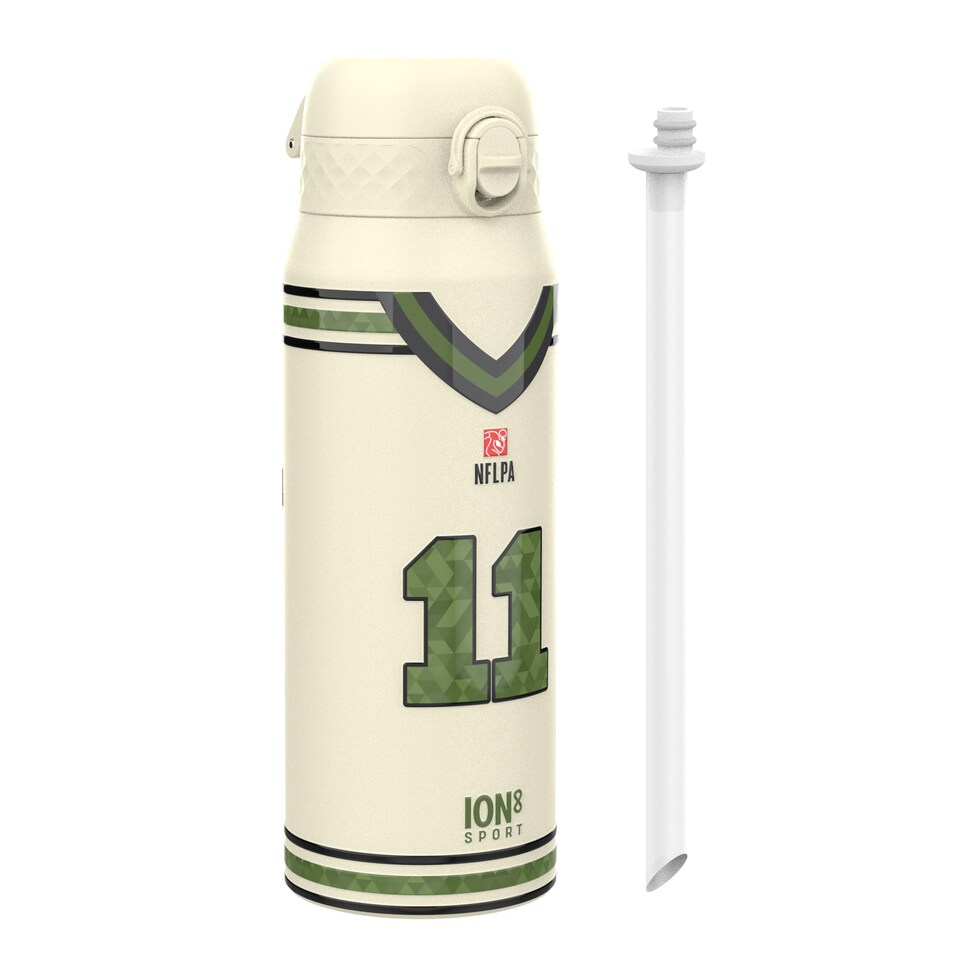 image 1 of NFL x Sports, Vacuum Insulated Steel Bottle, Series, 750ml (24oz) | Cream | NFLPA Icon Jaxon Smith-Njigba | One Size