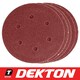 image 1 of Dekton 5pc Hook And Loop Orbital Sanding Discs 150mm/Coarse - 40 Grit