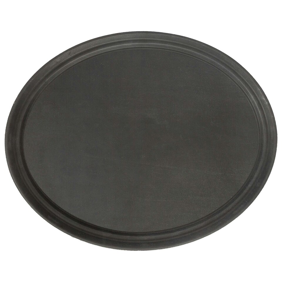image 1 of Argon Tableware Oval Non-Slip Serving Tray - 63.5cm x 52cm - Black Black