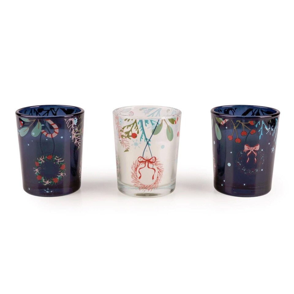 image 1 of Candlelight Set of 3 Christmas Tree Votive Candles