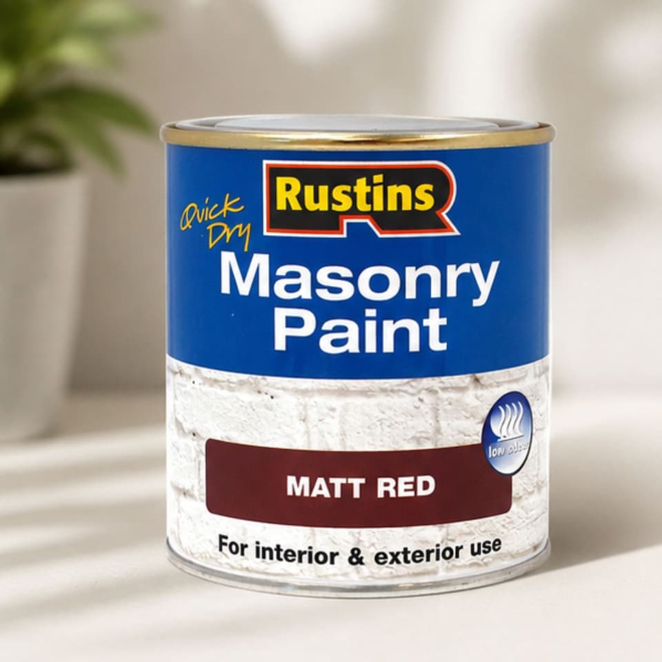 image 1 of Rustins Quick Dry Masonry Paint Matt Red 250ml