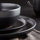 image 5 of Barbary & Oak Luna 16 Piece Dinnerware Set Black