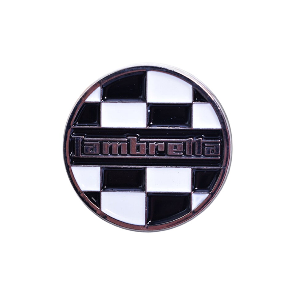 image 1 of Lambretta Checkered Badge | Black | Black/White | 1