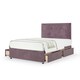 image 1 of Memory Maestro Memory Foam Mauve Naples Velvet 4 Drawer Divan Set And Valencia Headboard Double