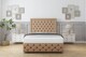 image 2 of Sloomy Vienna Latte Dumfries Divan Bed Base 2 Drawers Right Side With 26 Inch Strutted Headboard & 12 Inch Matching Footboard | Brown | Latte | Super King | 1