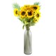 image 3 of Pack of 6 x 88cm Yellow Artificial Sunflower - 18 heads