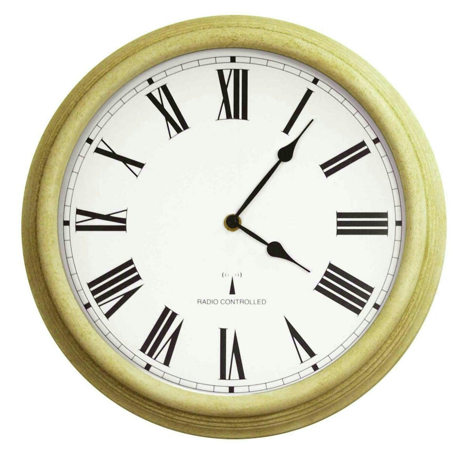 image 1 of Primrose Outdoor Garden Wall Clock Perfect Time Radio Controlled 38cm Diameter