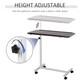 image 4 of HOMCOM C-Shaped Mobile Table Sofa Over Bed Side Nightstand w/ Casters, Brown