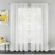 image 1 of Pair of Destiny Gold Metallic Diamond Print Voile Panels 183 cm (72 inch) Rod Pocket Panels for Bedroom and Living Room