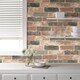 image 6 of NuWallpaper NU2064 Newport Reclaimed Brick Peel & Stick Wallpaper, Red Multi