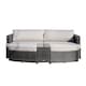 image 1 of Direct Wicker Outdoor Garden Rattan Sun Lounger with Coffee Table