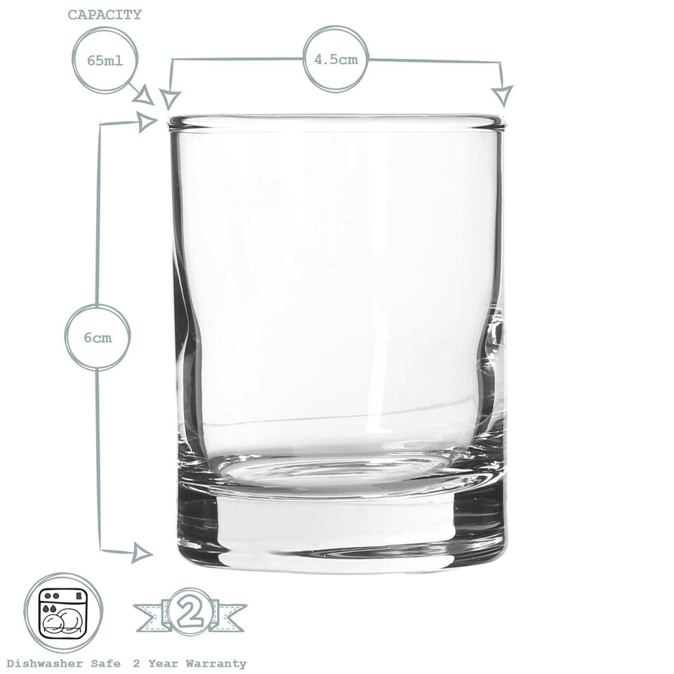 image 1 of LAV Liberty Shot Glasses - 65ml - Clear - Pack of 6 Clear