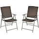 image 1 of Outsunny 2pcs Rattan Chair Foldable Garden Furniture w/ Armrest Brown