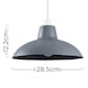 image 6 of ValueLights Civic Metro Grey Ceiling Pendant Shade & Bulb | Grey