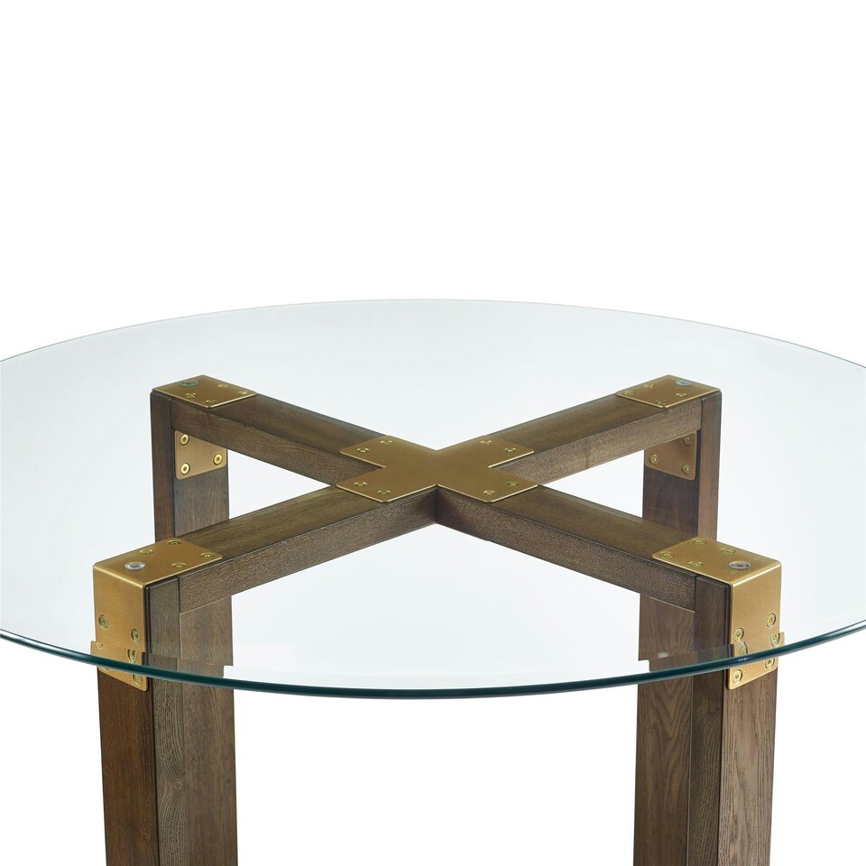 image 1 of Bronx Dining Table with Glass Top Clear | Glass