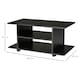 image 7 of HOMCOM Modern TV Cabinet Stand Storage Shelves Table Mobile Black