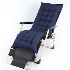 Pack of 2 Sun Lounger Cushion Pad for Garden Recliner Chair | Blue | Blue