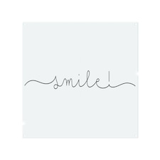 Text Smile Designer Splash Back | White