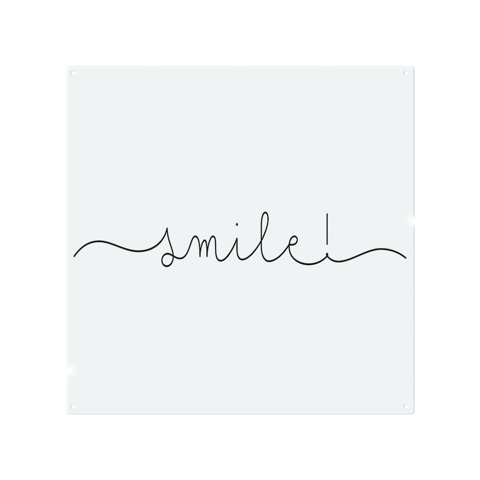 image 1 of Text Smile Designer Splash Back | White
